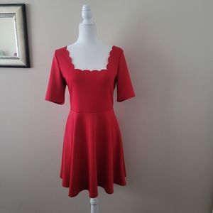 Charlotte Russe red midi dress size XL